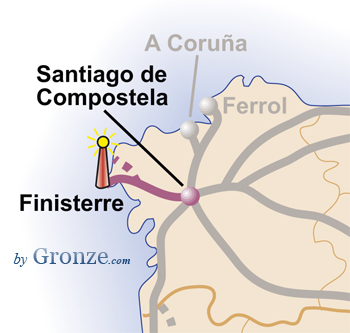 Mapa Camino Finisterre