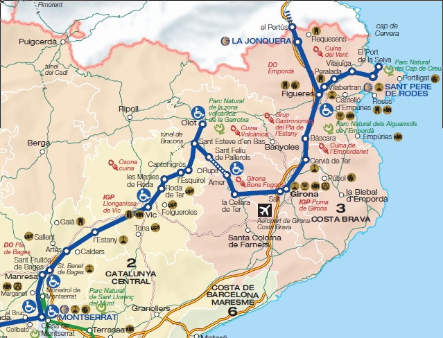 Mapa Camino santiago catalan