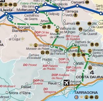 Mapa Camino Santiago Tarragona