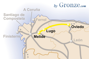 mapa camino primitivo