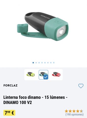 Linterna foco dinamo - 15 lúmenes - DINAMO 100 V2