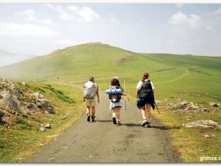 Hacia el Collado de Bentartea, etapa de Saint Jean a Roncesvalles