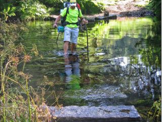 Vado del río Castro, en la etapa de Muxía a Fisterra