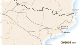 Mapa del Camino de Santiago de Barcelona a Montserrat