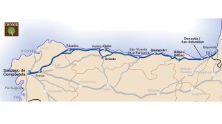 Mapa del Camino del Norte