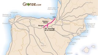 Mapa del Camino Vasco del Interior