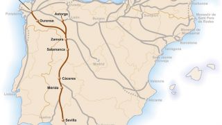 Mapa de la Vía de la Plata