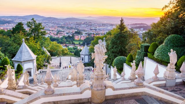 Braga desde el santuario del Bom Jesus do Monte