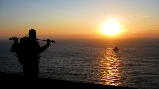 Puesta de sol en Fisterra (Foto: A. Cabrera)