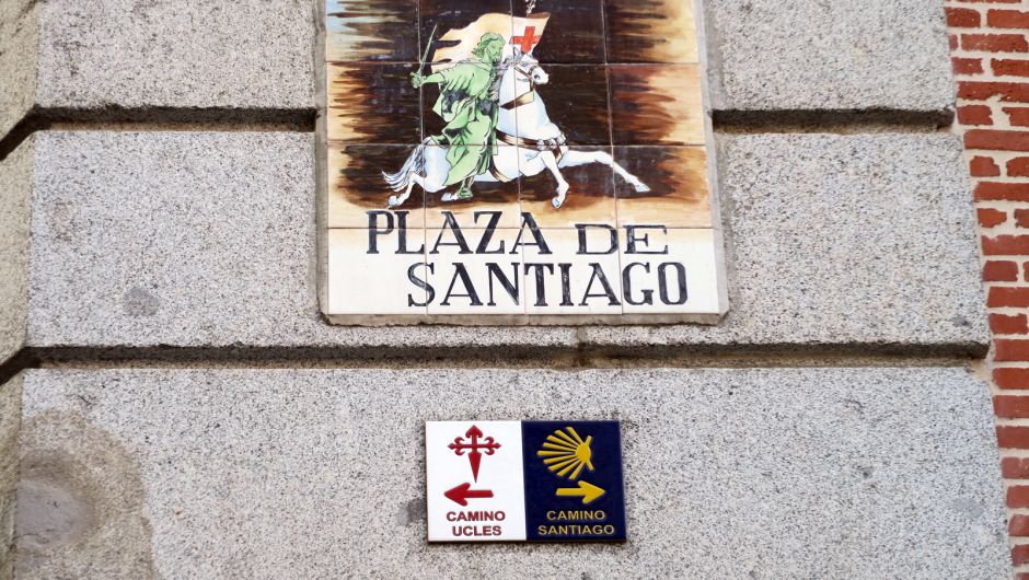 Plaza de Santiago, punto de partida del Camino de Madrid y del Camino de Uclés
