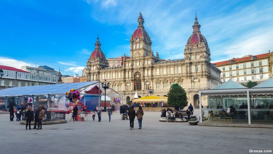 Plaza de María Pita y Ayuntamiento, A Coruña