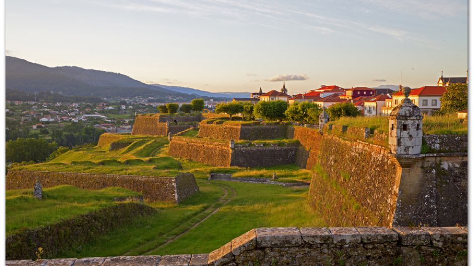 Fortaleza de Valença do Minho al atardecer