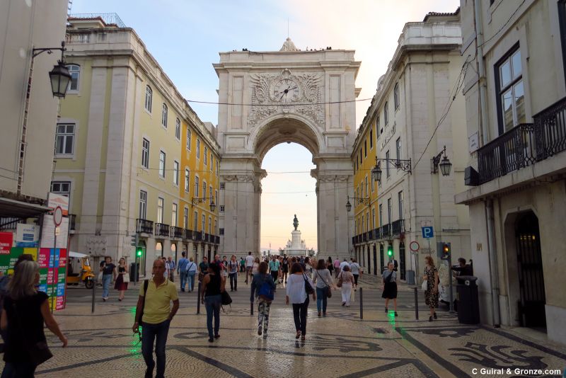 Arco de la rua Augusta y praça do Comércio