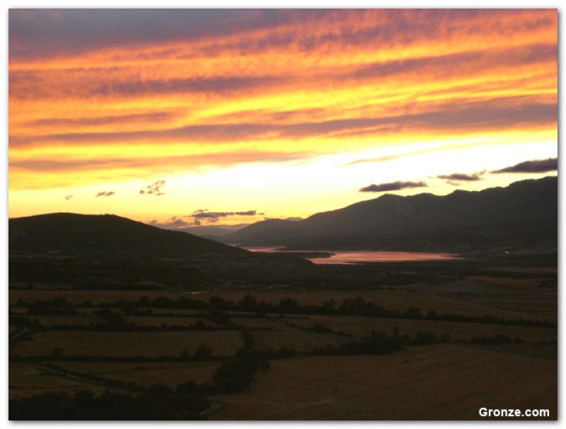 Puesta de sol desde Artieda
