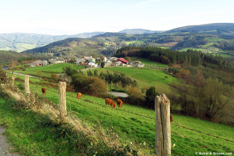 Paisaje entre O Castro (Lindín) y Mondoñedo