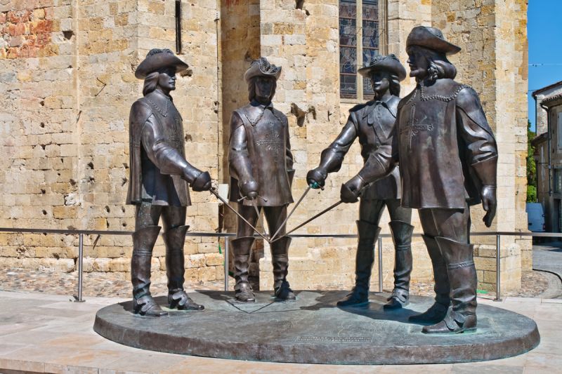 Escultura de D'Artagnan y Los Tres Mosqueteros, Condom