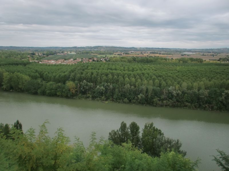 El río Garonne desde Auvillar El río Garonne desde Auvillar