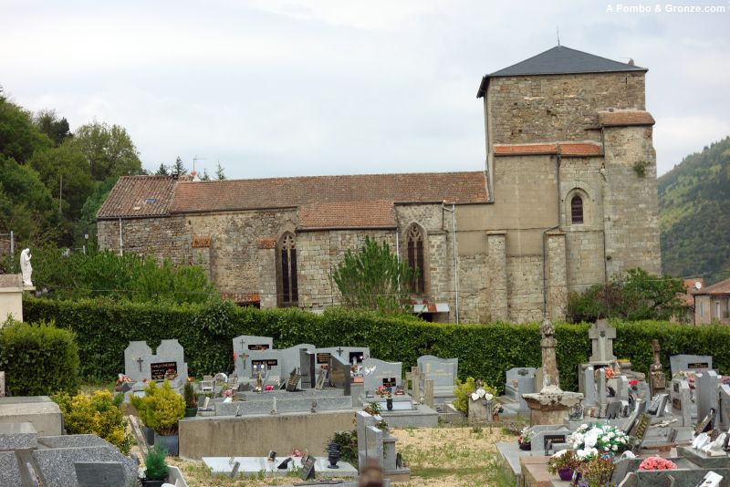 Iglesia de Saint-Pierre desde el cementerio, Joncels