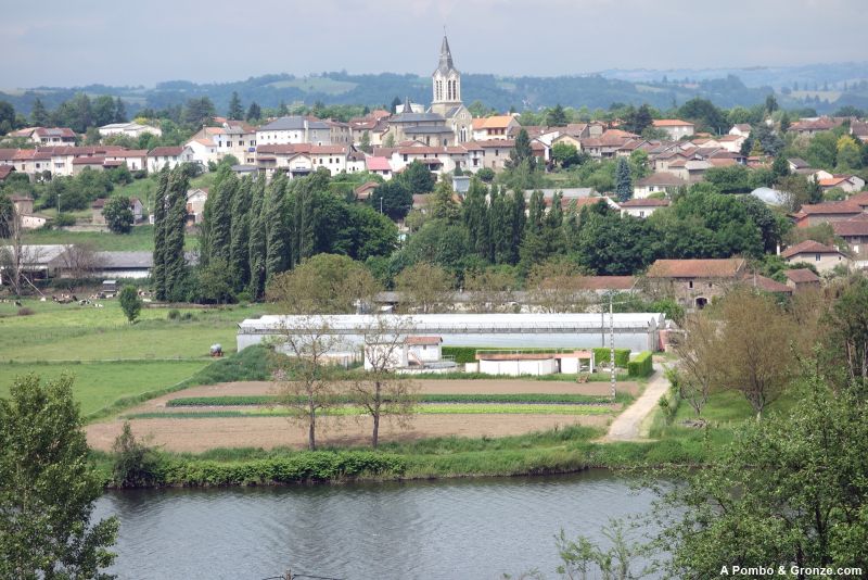 Vista de Livinhac-le-Haut desde la llegada del Camino