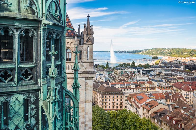 Vista de Genève desde la torre de la catedral