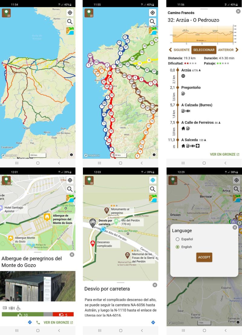 Pantallas de Gronze Maps (APP) Pantallas de Gronze Maps (APP)