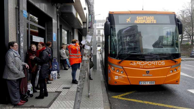 Autobús al Aeropuerto de Lavacolla (Foto: Sandra Alonso, La Voz de Galicia)