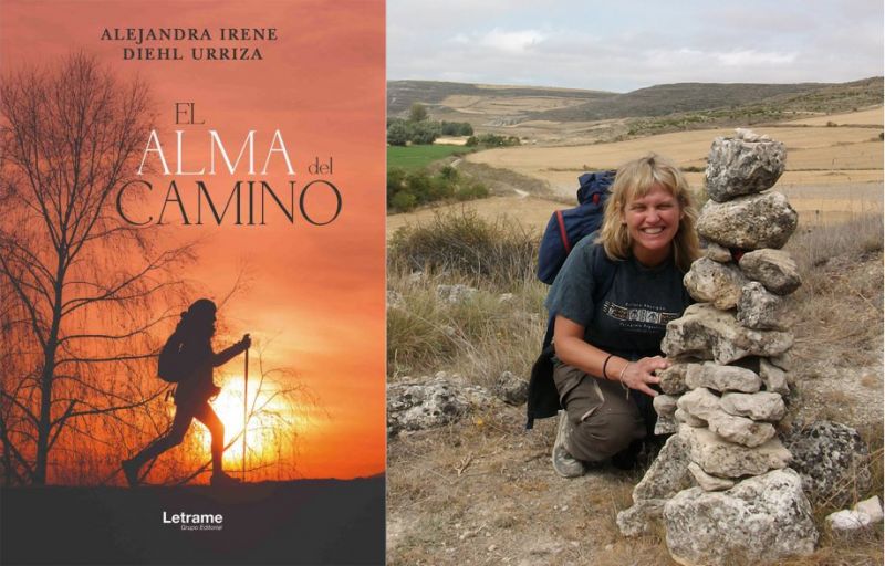 Portada del libro y su autora, Alejandra Diehl.