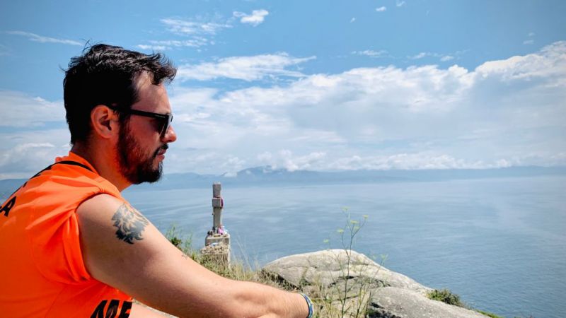 David Mulé en Fisterra.