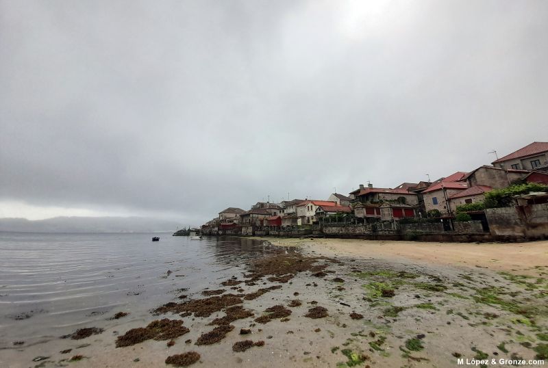 Playa do Padrón (Combarro), en la Variante Espiritual, a 8 kilómetros de Pontevedra.