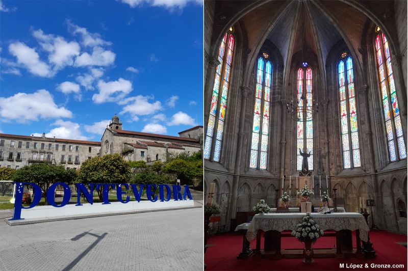 Convento e iglesia de San Francisco en la plaza da Ferrería (Pontevedra).