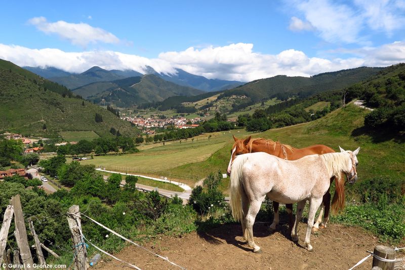 Vista de Potes, de camino al monasterio de Santo Toribio de Liébana