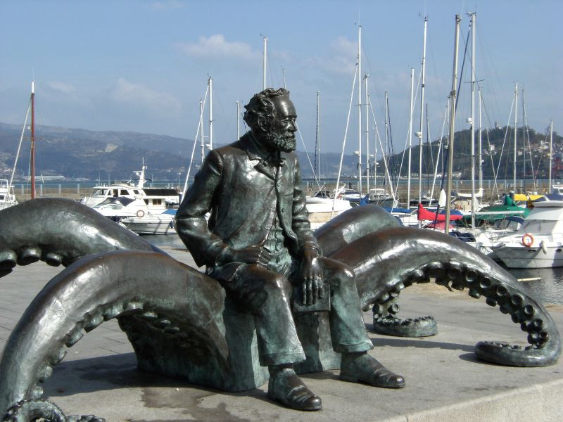 Jules Verne sobre el calamar gigante, Vigo.
