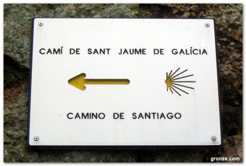 Placa de inicio del Camino de Santiago Placa de inicio del Camino de Santiago