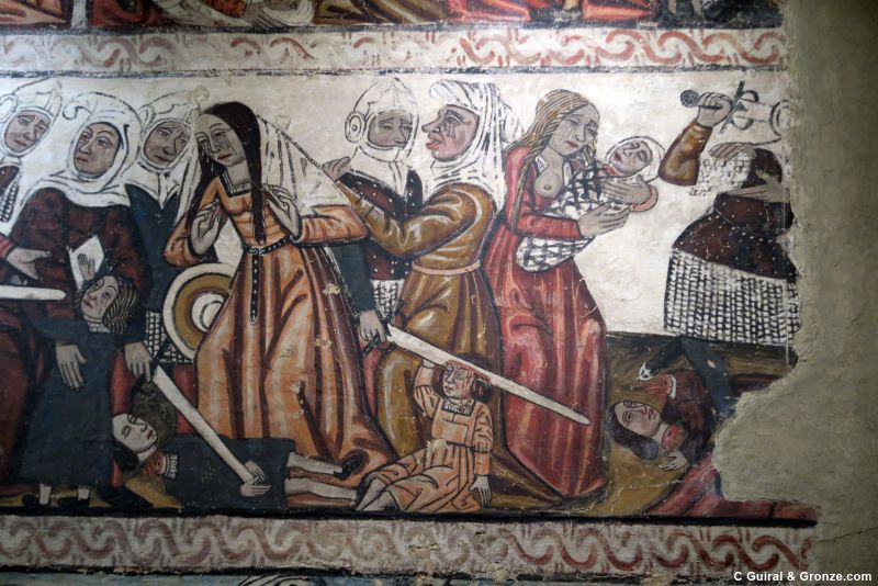 Pinturas murales, representando la Matanza de los Inocentes, en la catedral de Mondoñedo Pinturas murales, representando la Matanza de los Inocentes, en la catedral de Mondoñedo
