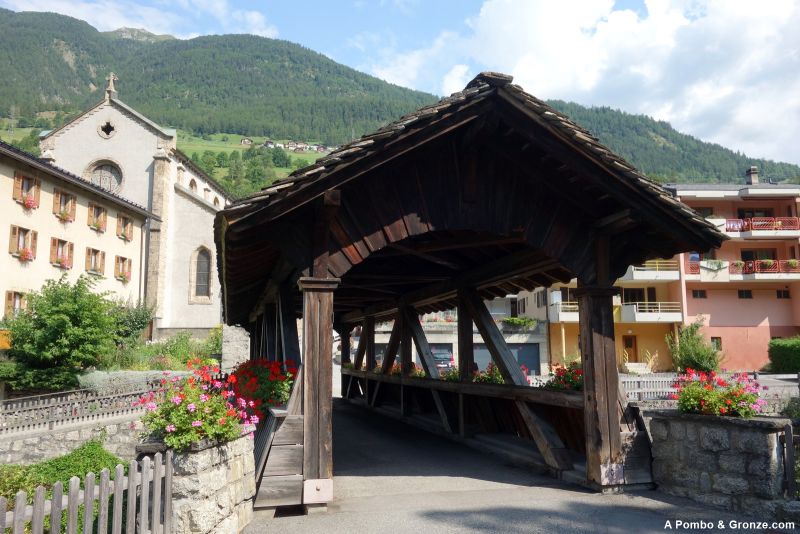 Puente de madera, Orsières Puente de madera, Orsières
