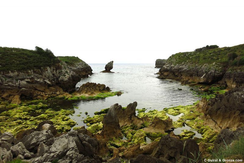 Playa de Buelna durante la marea baja