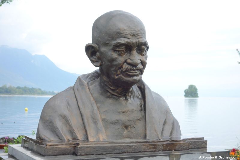 Monumento a Mahatma Ghandi, Villeneuve Monumento a Mahatma Ghandi, Villeneuve